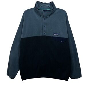 Patagonia Synchilla Snap-T Fleece Pullover Men's Size Large Blue Green Jacket